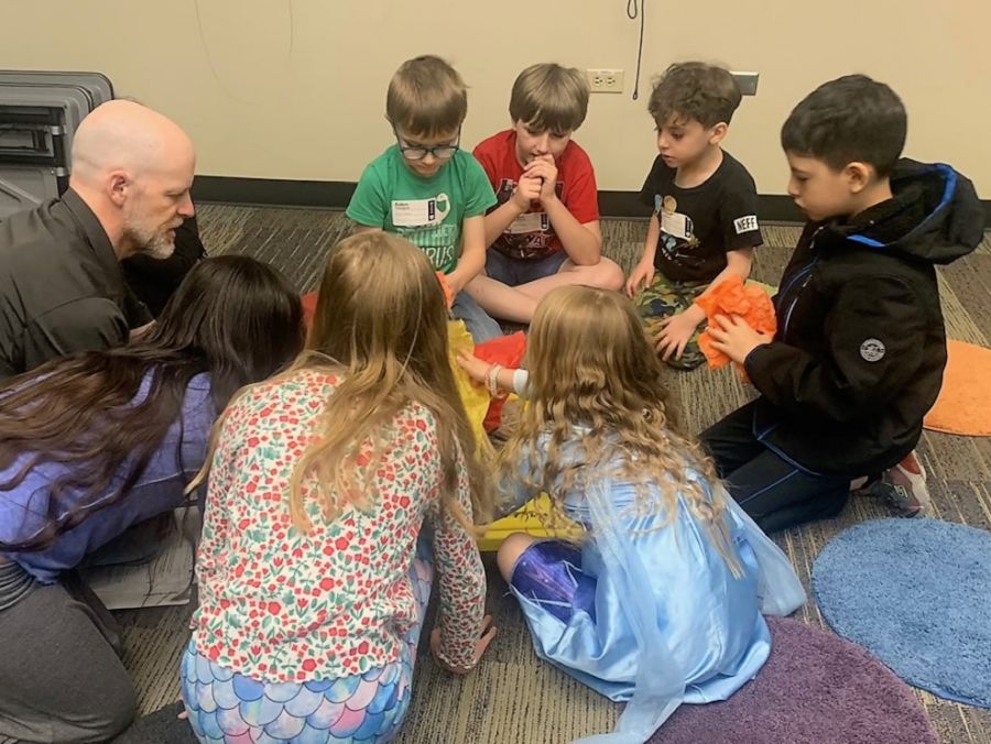 Children sitting in a circle